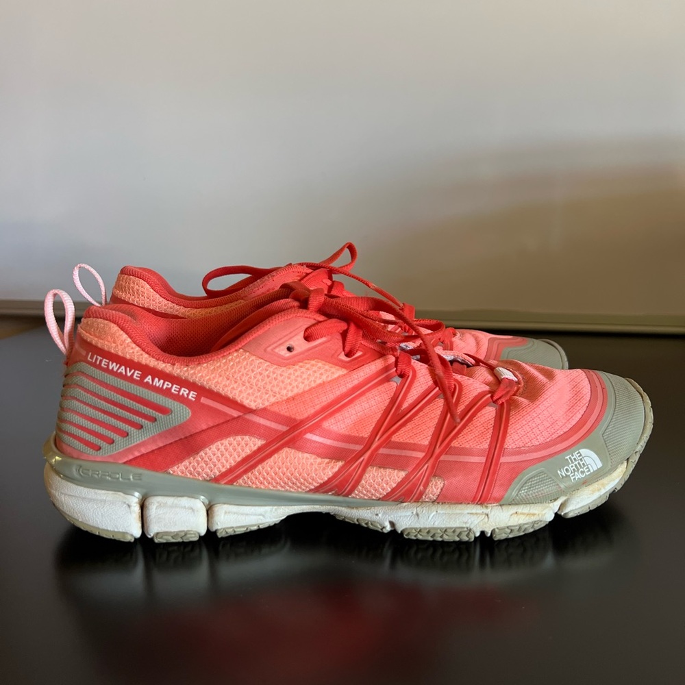 The North Face Litewave Ampere Coral and Gray Women’s Sneakers Size: 8